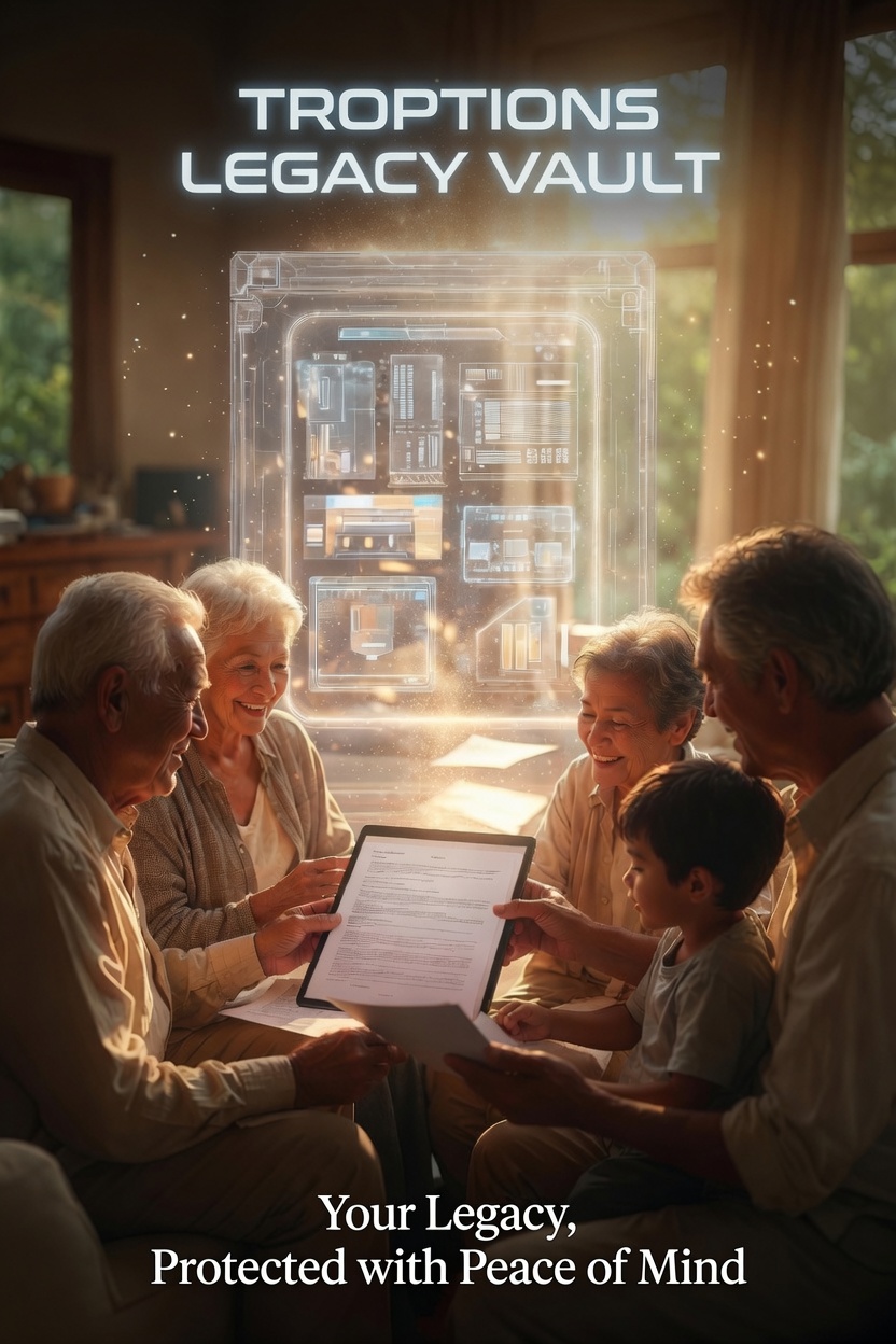 Multi-generational family protected by a holographic Legacy Vault